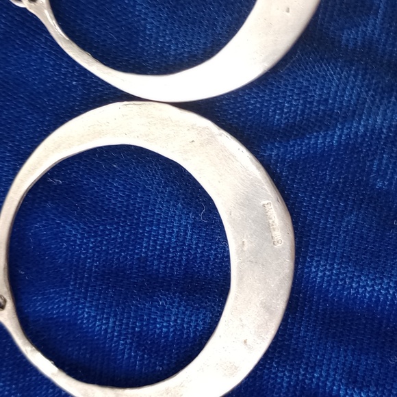 Sterling Silver Roadrunner Hoop Earrings - Picture 5 of 13